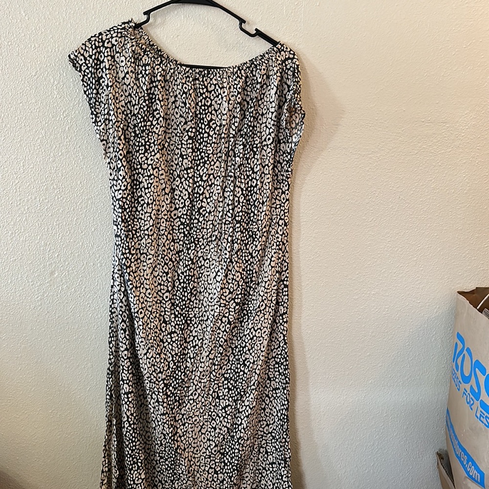 AILA BLUE CHEETAH PRINT DRESS